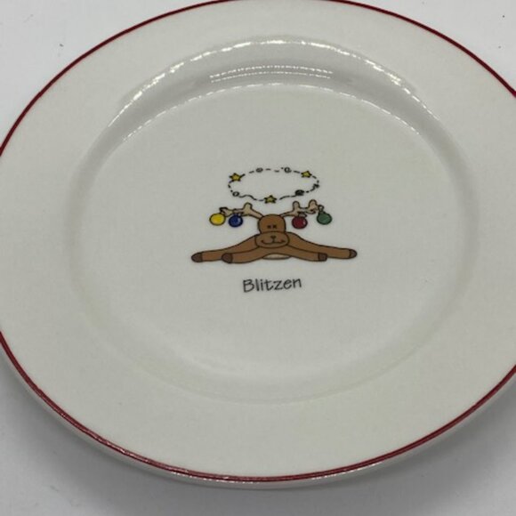 Christmas and Holiday Rainbow Mountain Set of Reindeer Plates Set of 8 - Picture 7 of 8